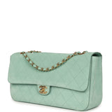Chanel Maxi "Souplissimo" Small Flap Bag Green Suede Gold Hardware - Thumbnail View 5