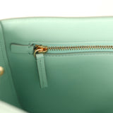 Chanel Maxi "Souplissimo" Small Flap Bag Green Suede Gold Hardware - Thumbnail View 10