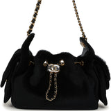 Chanel Mini 25 Hobo Bag Black Pony Hair Gold Hardware - Thumbnail View 1