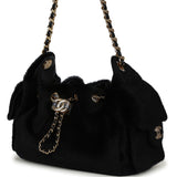 Chanel Mini 25 Hobo Bag Black Pony Hair Gold Hardware - Thumbnail View 5