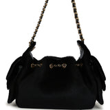 Chanel Mini 25 Hobo Bag Black Pony Hair Gold Hardware - Thumbnail View 4