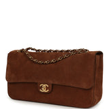 Chanel Maxi "Souplissimo" Small Flap Bag Camel Suede Gold Hardware - Thumbnail View 5