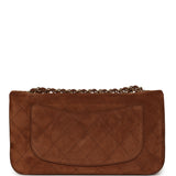 Chanel Maxi "Souplissimo" Small Flap Bag Camel Suede Gold Hardware - Thumbnail View 4