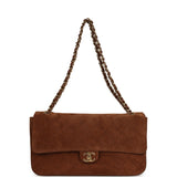 Chanel Maxi "Souplissimo" Small Flap Bag Camel Suede Gold Hardware - Thumbnail View 7