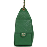 Chanel Small 25 Hobo Bag Green Caviar Gold Hardware - Thumbnail View 3