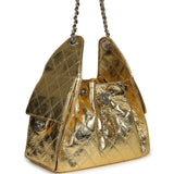 Chanel Small 25 Hobo Bag Gold Metallic Calfskin Silver Hardware - Thumbnail View 2