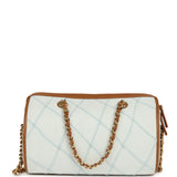 Chanel Coco Beach Mini Timeless Classic Barrel Bag with Chain Light Blue Denim and Brown Calfskin Gold Hardware - Thumbnail View 4