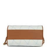 Chanel Coco Beach Mini Timeless Classic Barrel Bag with Chain Light Blue Denim and Brown Calfskin Gold Hardware - Thumbnail View 6