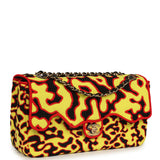 Chanel Maxi "Magma" Flap Bag Yellow, Red, Black Mixed Fibers Gold Hardware - Thumbnail View 2