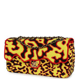 Chanel Maxi "Magma" Flap Bag Yellow, Red, Black Mixed Fibers Gold Hardware - Thumbnail View 5
