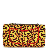 Chanel Maxi "Magma" Flap Bag Yellow, Red, Black Mixed Fibers Gold Hardware - Thumbnail View 4