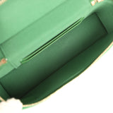 Chanel Top Handle Long Vanity Case with Chain Green Lambskin Light Gold Hardware - Thumbnail View 8