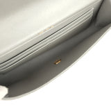 Chanel Long Top Handle Clutch with Chain Metallic Silver Caviar Gold Hardware - Thumbnail View 8