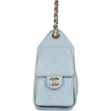 Chanel Mini 25 Hobo Bag Light Blue Caviar Gold Hardware - Thumbnail View 3