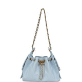 Chanel Mini 25 Hobo Bag Light Blue Caviar Gold Hardware - Thumbnail View 7