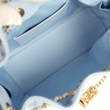 Chanel Mini 25 Hobo Bag Light Blue Caviar Gold Hardware - Thumbnail View 8