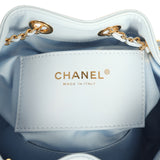 Chanel Mini 25 Hobo Bag Light Blue Caviar Gold Hardware - Thumbnail View 9