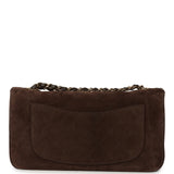 Chanel Maxi "Souplissimo" Small Flap Bag Dark Brown Suede Gold Hardware - Thumbnail View 4