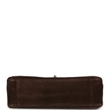 Chanel Maxi "Souplissimo" Small Flap Bag Dark Brown Suede Gold Hardware - Thumbnail View 6
