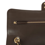 Chanel Maxi "Souplissimo" Small Flap Bag Dark Brown Suede Gold Hardware - Thumbnail View 8