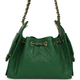 Chanel Mini 25 Hobo Bag Green Caviar Gold Hardware - Thumbnail View 4