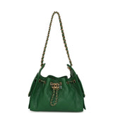 Chanel Mini 25 Hobo Bag Green Caviar Gold Hardware - Thumbnail View 7