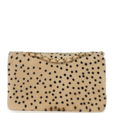Chanel "Cheetah Print" Medium Flap Bag Light Beige Calf Hair and Black Lambskin Gold Hardware - Thumbnail View 4
