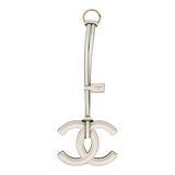 Chanel CC Logo Bag Charm White Lambskin Gold Hardware - Thumbnail View 1