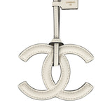Chanel CC Logo Bag Charm White Lambskin Gold Hardware - Thumbnail View 2
