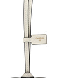 Chanel CC Logo Bag Charm White Lambskin Gold Hardware - Thumbnail View 3
