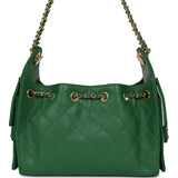 Chanel Mini 25 Hobo Bag Green Caviar Gold Hardware - Thumbnail View 4