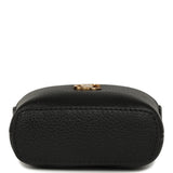 Chanel Micro Top Handle Round Hobo Pouch Black Grained Calfskin Gold Hardware - Thumbnail View 6