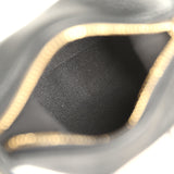 Chanel Micro Top Handle Round Hobo Pouch Black Grained Calfskin Gold Hardware - Thumbnail View 8
