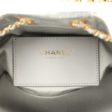 Chanel Mini 25 Hobo Bag Metallic Silver Caviar Gold Hardware - Thumbnail View 9