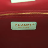 Chanel Small Cerf Shopping Bag Teal Croc Embossed Calfskin Gold Hardware - Thumbnail View 8