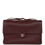 Chanel Maxi "Souplissimo" Large Flap Bag Dark Burgundy Caviar Gold Hardware - Thumbnail View 1