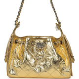 Chanel Mini 25 Hobo Bag Metallic Gold Calfskin Silver Hardware - Thumbnail View 1