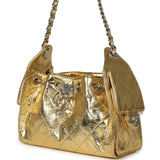Chanel Mini 25 Hobo Bag Metallic Gold Calfskin Silver Hardware - Thumbnail View 5