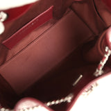 Chanel Mini 25 Hobo Bag Dark Burgundy Shiny Crumpled Calfskin Silver Hardware - Thumbnail View 8