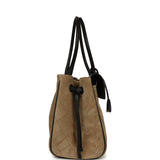 Chanel Medium "Urban Essential" East West Shopping Tote Black Grained Calfskin and Beige Suede Gold Hardware - Thumbnail View 3