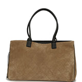 Chanel Medium "Urban Essential" East West Shopping Tote Black Grained Calfskin and Beige Suede Gold Hardware - Thumbnail View 4