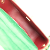 Chanel Mini Top Handle "Turn Around" Flap Bag Green Croc Embossed Calfskin Gold Hardware - Thumbnail View 8