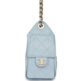Chanel Mini 25 Hobo Bag Light Blue Caviar Gold Hardware - Thumbnail View 3