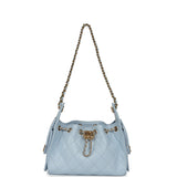 Chanel Mini 25 Hobo Bag Light Blue Caviar Gold Hardware - Thumbnail View 7