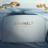 Chanel Mini 25 Hobo Bag Light Blue Caviar Gold Hardware - Thumbnail View 9