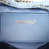 Chanel Small 25 Hobo Bag Blue Washed Denim Light Gold Hardware - Thumbnail View 9