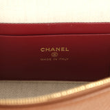 Chanel "Supple" Top Handle Long Vanity Case with Chain Camel Grained Calfskin Gold Hardware - Thumbnail View 9