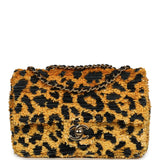 Chanel Mini Cheetah Print Flap Bag Orange, Black Sequin Gold Hardware - Thumbnail View 1