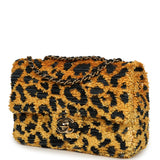 Chanel Mini Cheetah Print Flap Bag Orange, Black Sequin Gold Hardware - Thumbnail View 5