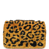 Chanel Mini Cheetah Print Flap Bag Orange, Black Sequin Gold Hardware - Thumbnail View 4